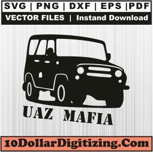 Uaz-Mafia-Svg,-UAZ-Logo-Png-Vector,-UAZ-Mafia-Sticker-Svg-Cut-File-For-Cricut-Silhouette-Printable-Files