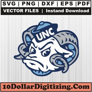 UNC-Tar-Heels-Head-Svg-Download,-NCAA-Team-Png-Vector,-Basketball-Svg-Cut-File-For-Cricut-Silhouette-Printable-Files