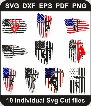 Us-Flag-Lineman-Svg-Pack,-American-Electrical-Flag-Png-Bundle,-Lineworker-Svg-Cut-File-For-Cricut-Silhouette-Printable-Files