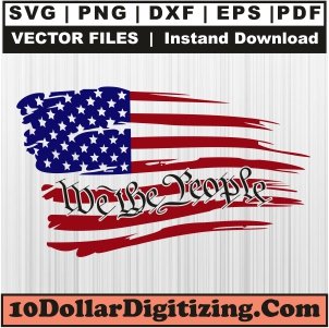 We-The-People-Colour-Flag-Svg,-USA-Flag-Png-Vector,-US-Flag-Svg-Cut-File-For-Cricut-Silhouette-Printable-Files