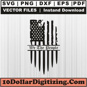 We-The-People-Flag-Png,-USA-Flag-Vector,-US-Patriotic-Svg-Cut-File-For-Cricut-Silhouette-Printable-Files