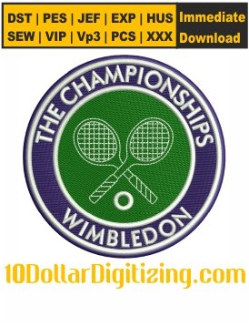 Wimbledon-Championship-Logo-Embroidery-Design,-Tennis-Championship-Embroidery-File,-Wimbledon-Logo-Embroidery-Pattern,-Tennis-Tournament-Embroidery-Files-Instant-Download