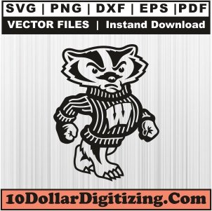 Wisconsin-Badgers-Black-Svg,-Football-Team-Png-Vector,-Sports-Svg-Cut-File-For-Cricut-Silhouette-Printable-Files