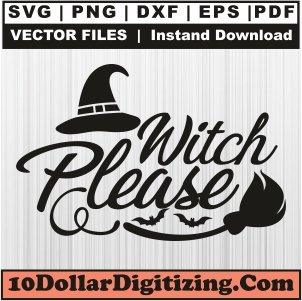 Witch-Please-Halloween-Svg,-Halloween-Png-Vector,-Witch-Hat-with-Broom-Svg-Cut-File-For-Cricut-Silhouette-Printable-Files