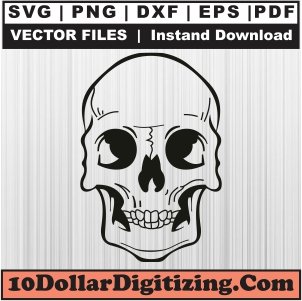 Skull-Png-Transparent,-Skull-Face-Vector,-Skull-Head-Svg-Cut-File-For-Cricut-Silhouette-Printable-Files