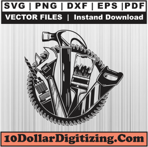 Wrench-Hammer-Screwdriver-Svg-Files-For-Laser,-Hammer-And-Wrench-Png-Vector,-XYZ-Svg-Cut-File-For-Cricut-Silhouette-Printable-Files