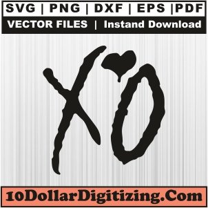 Xo-Black-Logo-Svg,-Xo-Weeknd-Png-Vector,-The-Weeknd-Xo-Svg-Cut-File-For-Cricut-Silhouette-Printable-Files