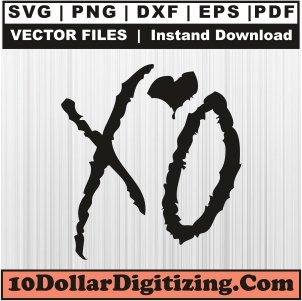 Xo-Black-Png,-Weeknd-Xo-Vector,-The-Weeknd-Xo-Svg-Cut-File-For-Cricut-Silhouette-Printable-Files