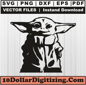 Yoda-Baby-Svg,-Grogu-Png,-Cartoon-Svg-Cut-File-For-Cricut-Silhouette-Printable-Files