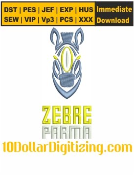 Zebre-Rugby-Club-Logo-Embroidery-Design,-Zebre-Parma-Embroidery-File,-Football-Team-Embroidery-Pattern,-Zebre-Rugby-Logo-Embroidery-Files-Instant-Download-