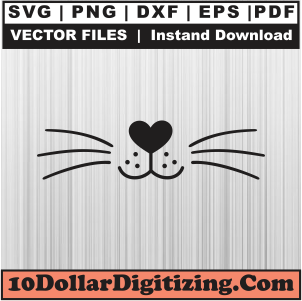 Cat-Whiskers-Svg,-Cat-Face-Png-Vector,-Cat-Nose-And-Whiskers-Svg-Cut-File-For-Cricut-Silhouette-Printable-Files