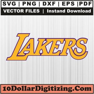 Lakers-Letter-Png,-Basketball-Team-Vector,-NBA-Svg-Cut-File-For-Cricut-Silhouette-Printable-Files