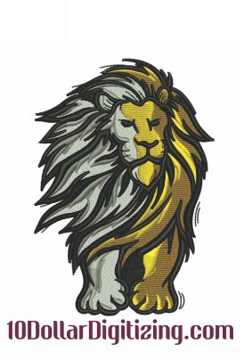 Golden-Lion-Embroidery-Design