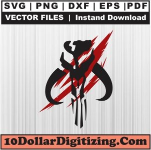 Mythosaur-Skull-Logo-Png,-Star-Wars-Vector,-Mandalorian-Skull-Svg-Cut-File-For-Cricut-Silhouette-Printable-Files