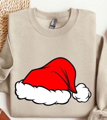 Santa-Hat-Vector,-Santa-Claus-Png,-Christmas-Svg-Cut-File-For-Cricut-Silhouette-Printable-Files