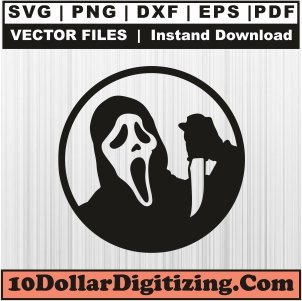 Scream-Ghostface-Knife-Png,-Halloween-Vector,-Ghost-Svg-Cut-File-For-Cricut-Silhouette-Printable-Files