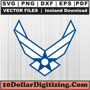 US-Air-Force-Logo-Svg,-Army-Force-Png-Vector,-Military-Svg-Cut-File-For-Cricut-Silhouette-Printable-Files