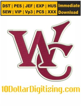 Washington-County-High-School-Embroidery-Design,-School-Logo-Embroidery-Pattern,-WCHS-Logo-Embroidery-Files-Instant-Download